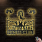 12"x12" Gym Fitness Heal Weight Lifting Personalized - Led Light Metal - Owls Matrix LTD
