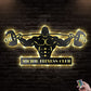 12"x12" Gym Club Style Personalized - Led Light Metal - Owls Matrix LTD