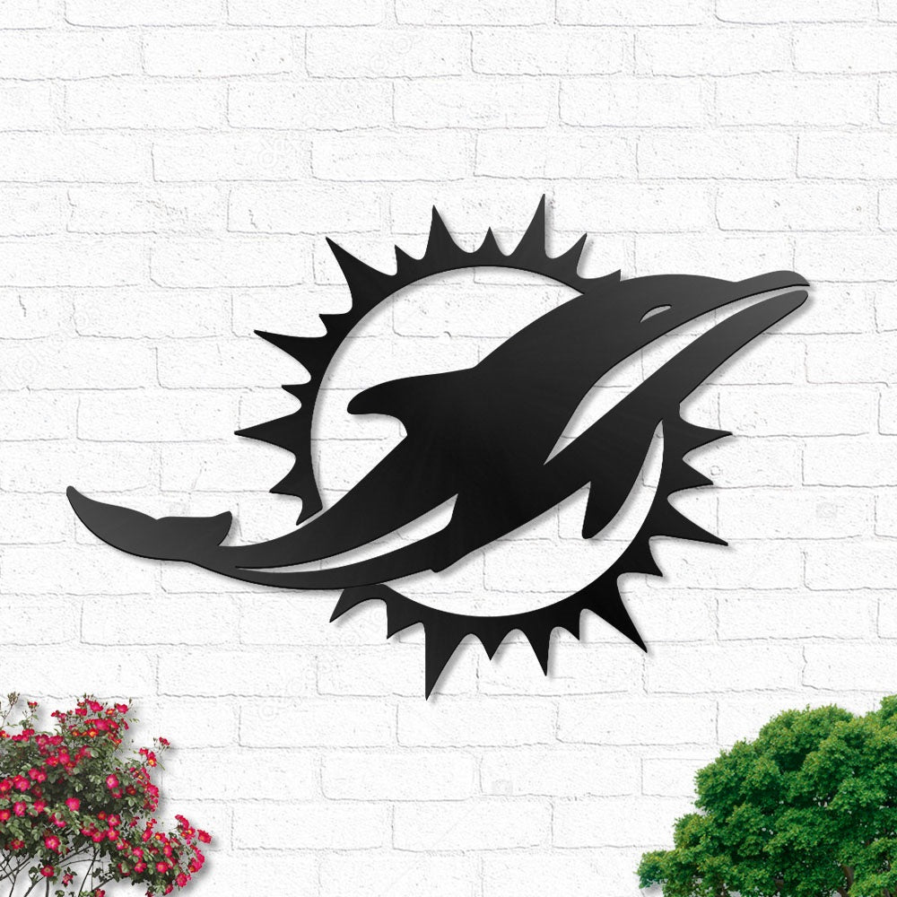 Dolphin Miami Dolphin Football - Led Light Metal - Owls Matrix LTD