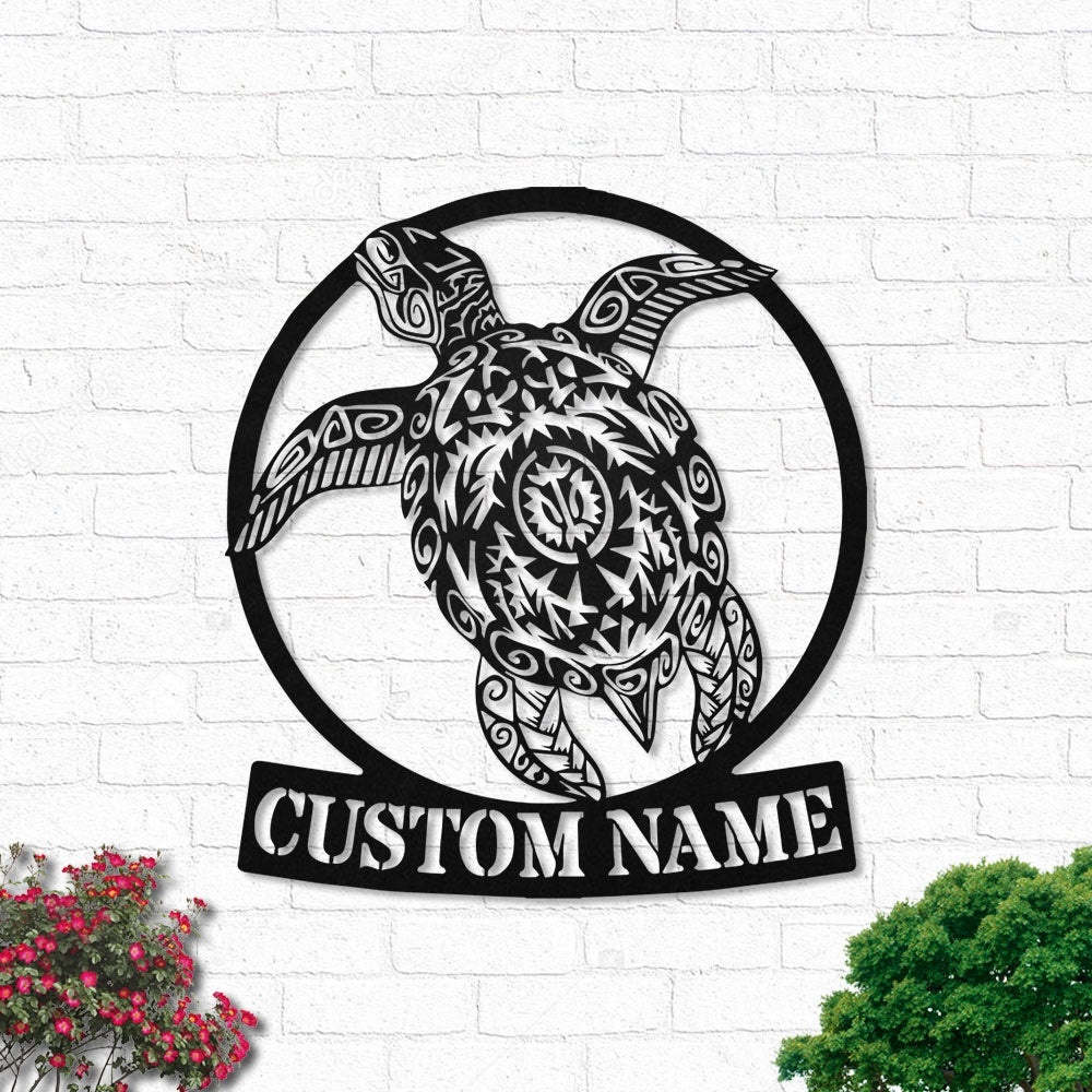 Sea Turtle Personalized - Led Light Metal - Owls Matrix LTD