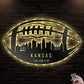 12"x12" Football Kansas City Personalized - Led Light Metal - Owls Matrix LTD