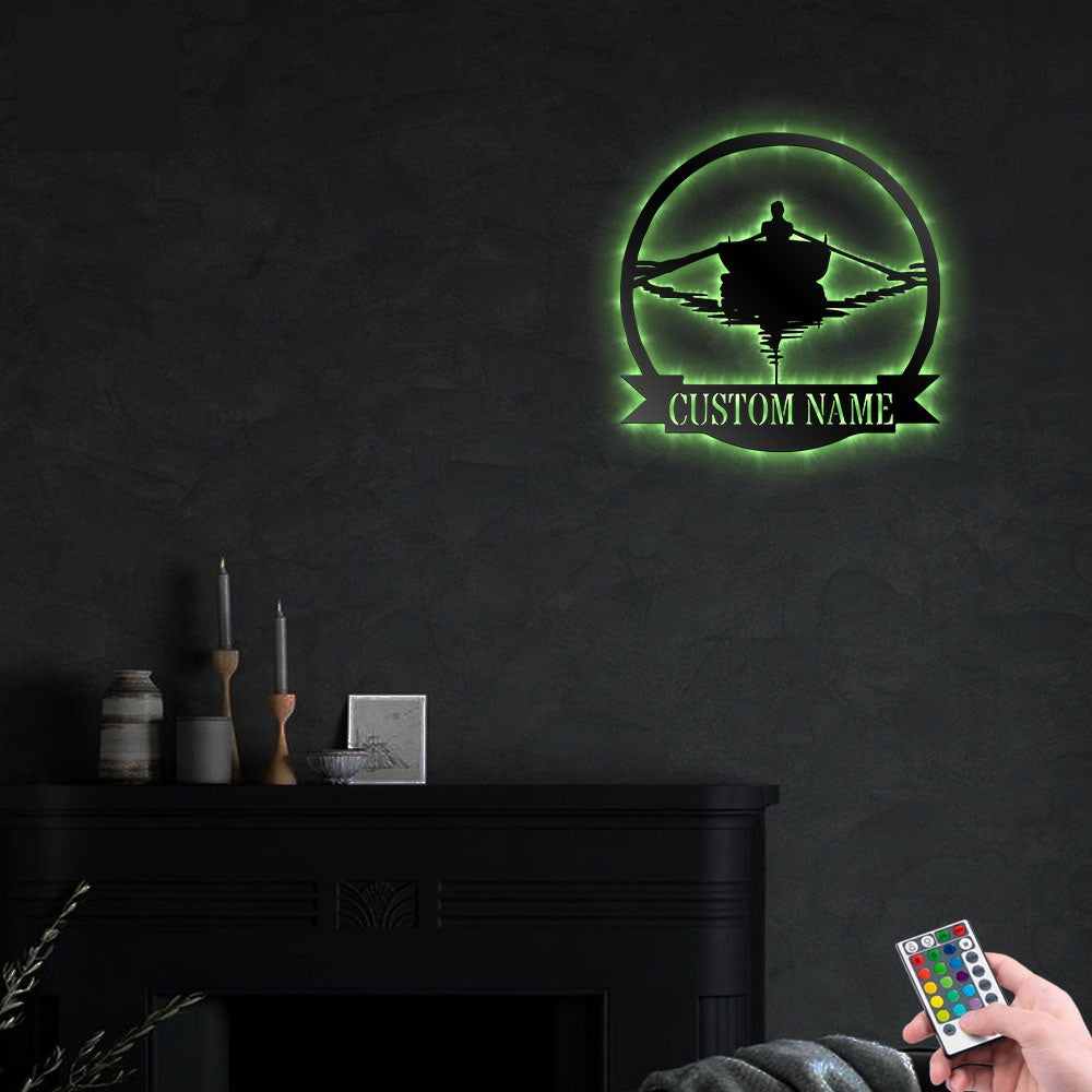 Boat Man Boat Style Personalized - Led Light Metal - Owls Matrix LTD