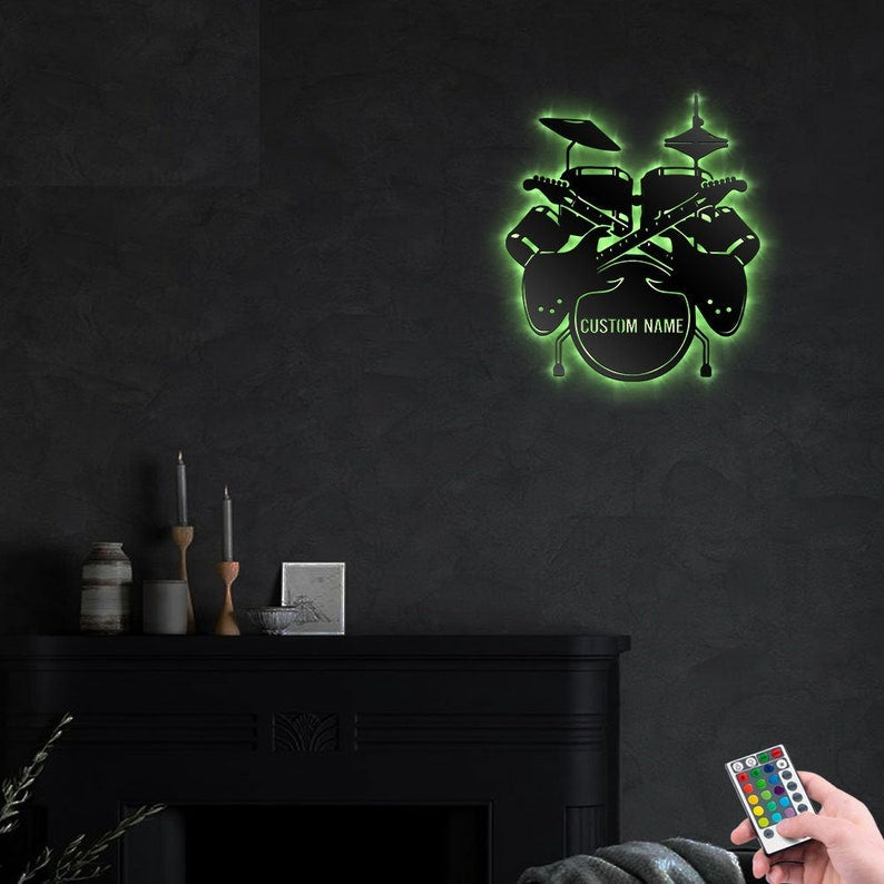 Music Band Amazing Style Personalized - Led Light Metal - Owls Matrix LTD