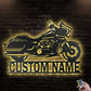 12"x12" Motorcycle Motor Bike Cool Style Personalized - Led Light Metal - Owls Matrix LTD