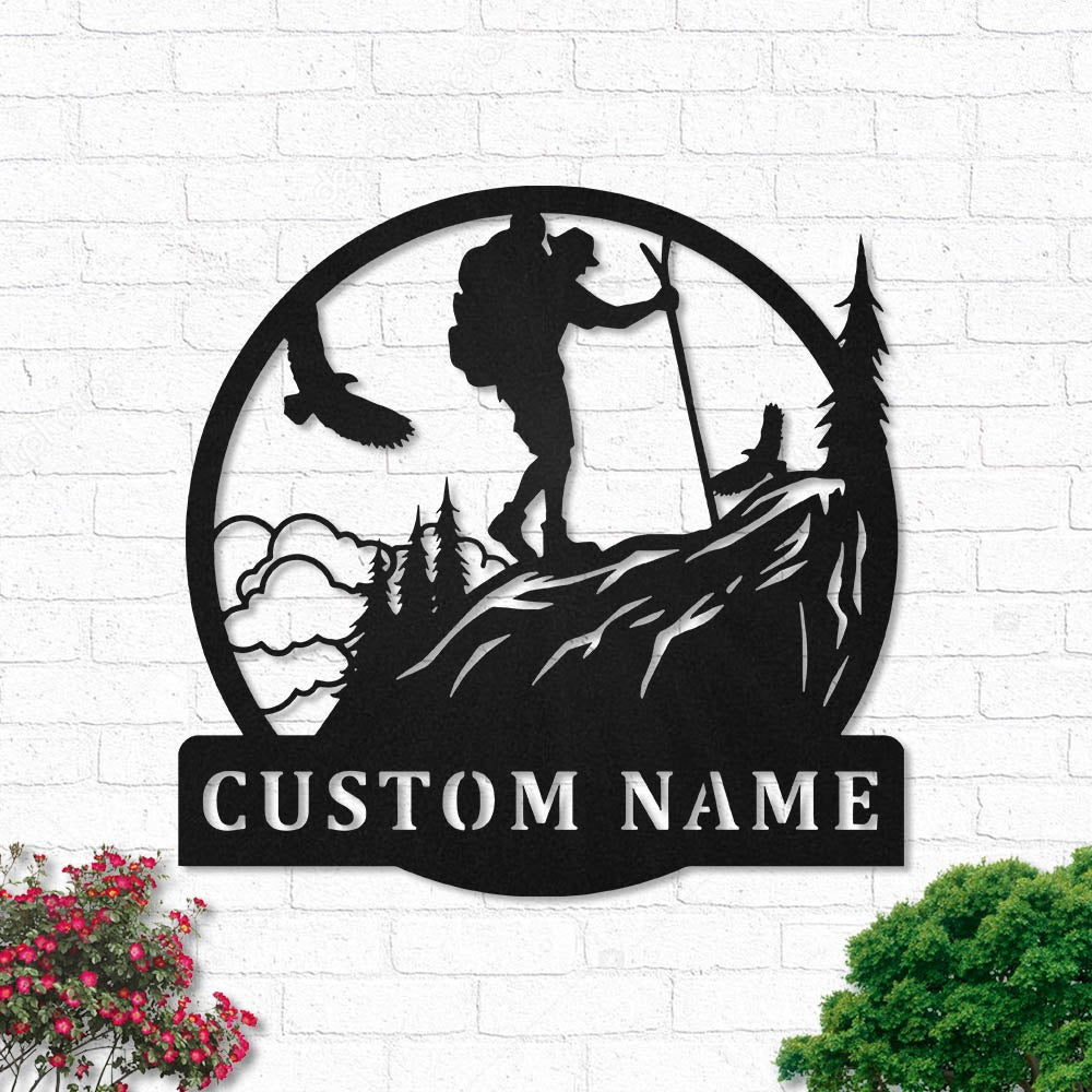 Mountain Hiking Personalized - Led Light Metal - Owls Matrix LTD