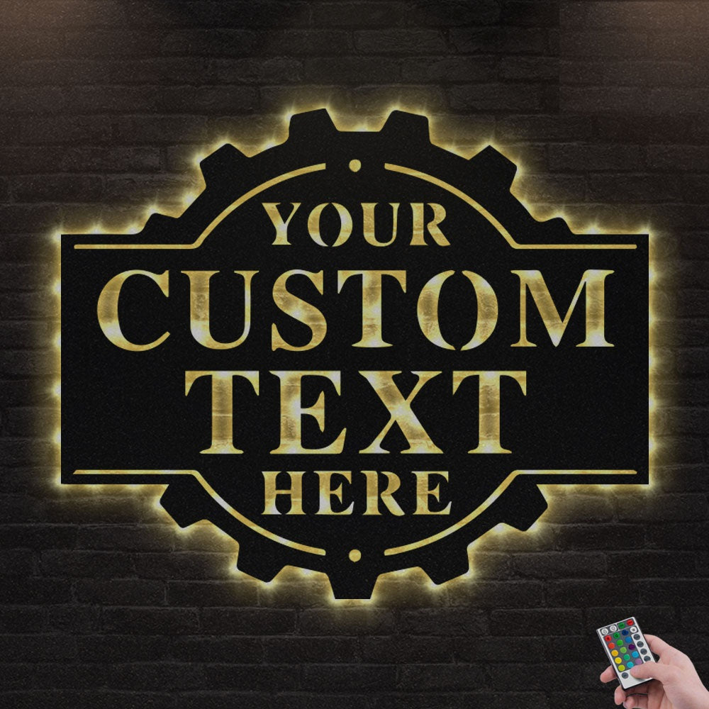 12"x12" Garage In Your Life Personalized - Led Light Metal - Owls Matrix LTD