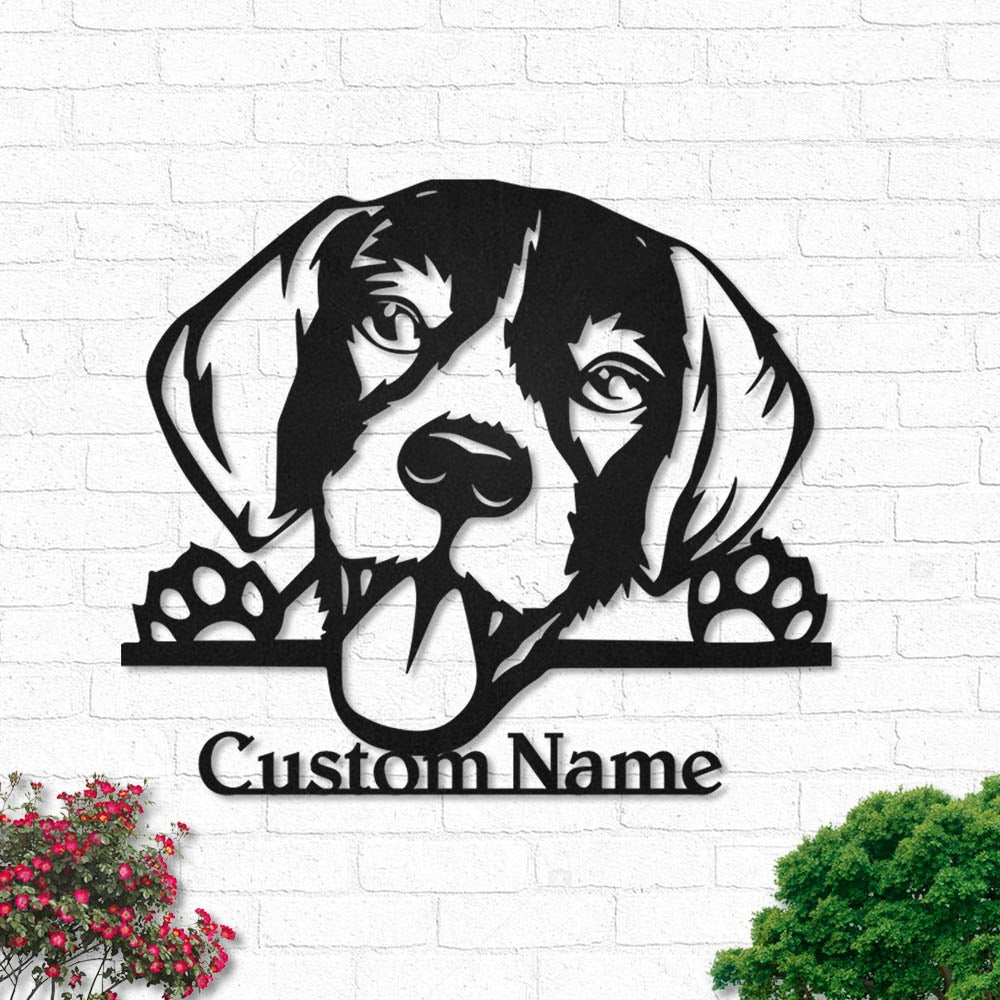 Beagle Dog Personalized - Led Light Metal - Owls Matrix LTD