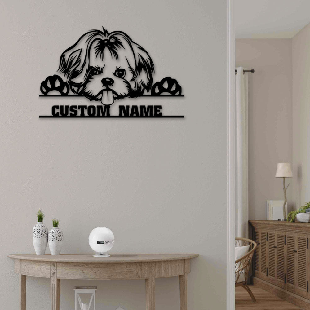 Shih Tzu Dog Personalized - Led Light Metal - Owls Matrix LTD