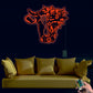 12"x12" Floral Cow Live Happily - Led Light Metal - Owls Matrix LTD