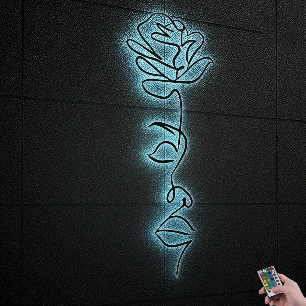 Rose Face - Led Light Metal - Owls Matrix LTD