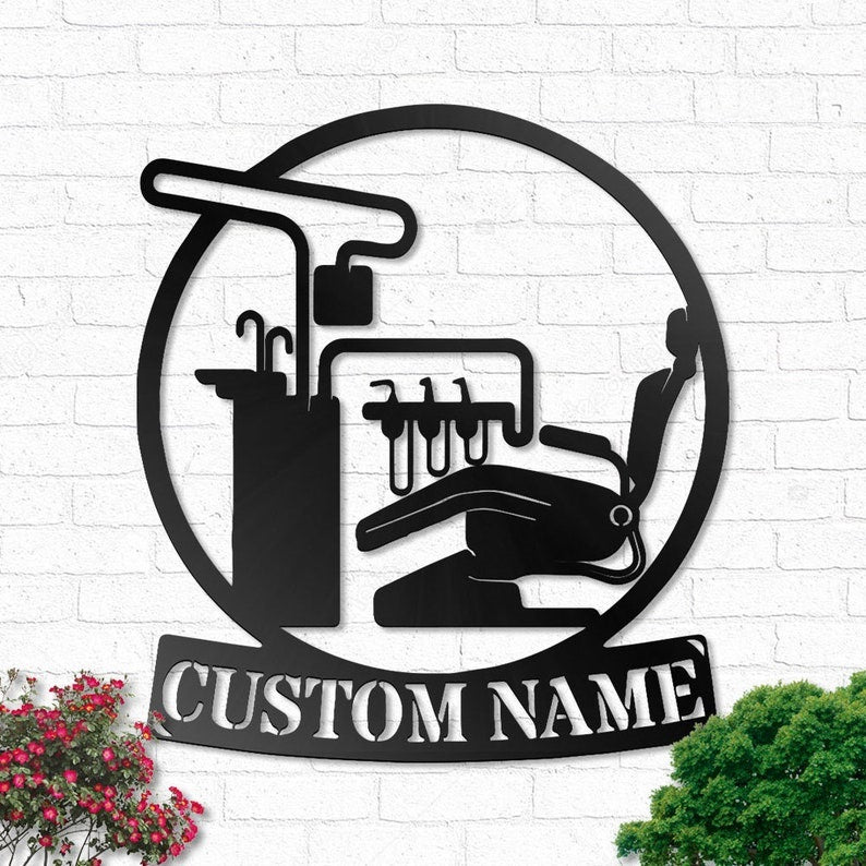 Dental Clinic Personalized - Led Light Metal - Owls Matrix LTD