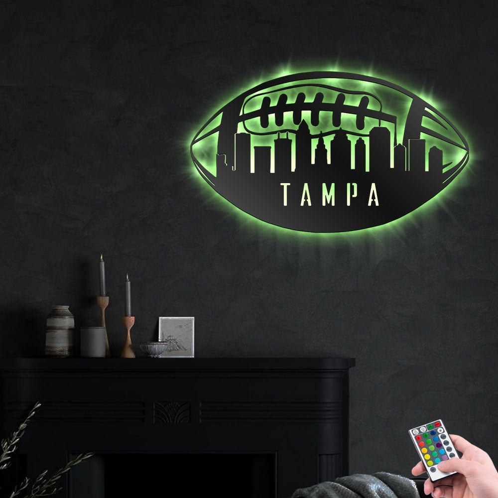 Football Tampa - Led Light Metal - Owls Matrix LTD