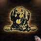 12"x12" Golden Retriever So Cute Your Pets - Led Light Metal - Owls Matrix LTD