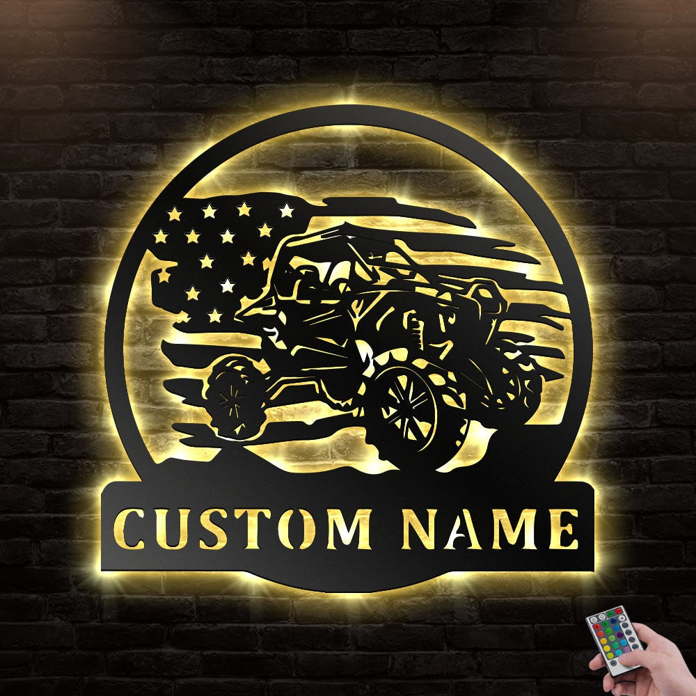 ATV All Terrain Vehicle Personalized - Led Light Metal - Owls Matrix LTD