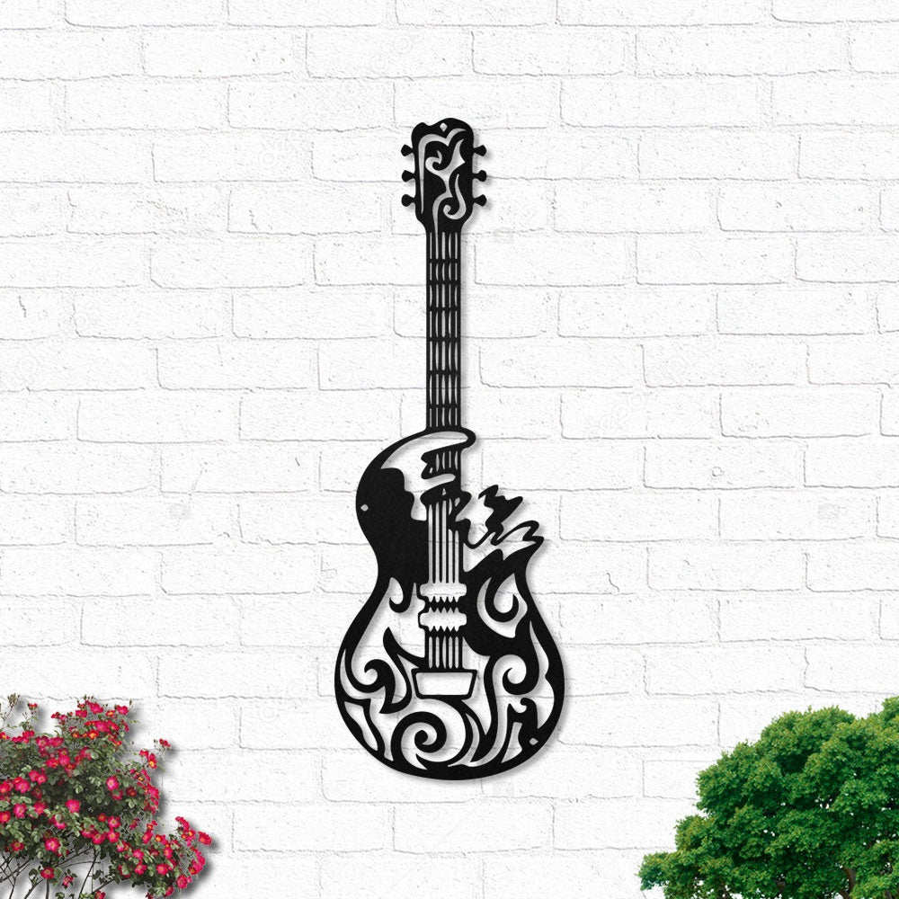 Guitar So Cool I Love Guitar - Led Light Metal - Owls Matrix LTD