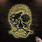 12"x12" Skull Cycling Bike Bicycle - Led Light Metal - Owls Matrix LTD
