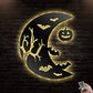 12"x12" Moon Haunted Moon Lover - Led Light Metal - Owls Matrix LTD