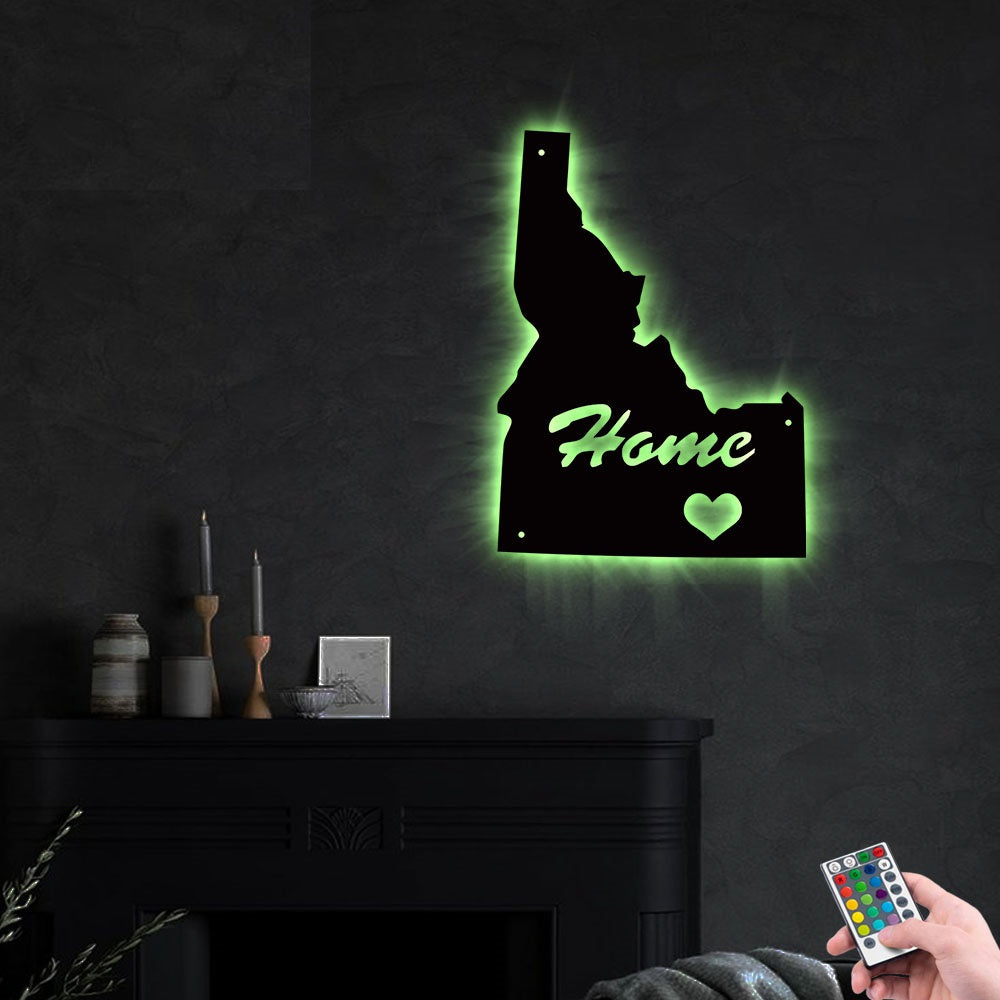Idaho Home Is My Life - Led Light Metal - Owls Matrix LTD
