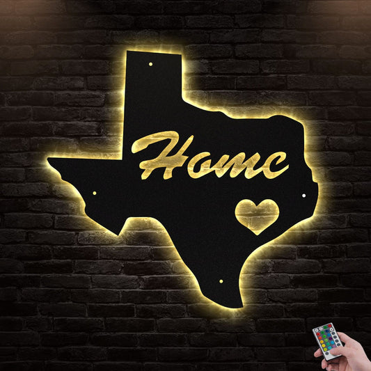 12"x12" Texas We Are Here - Led Light Metal - Owls Matrix LTD
