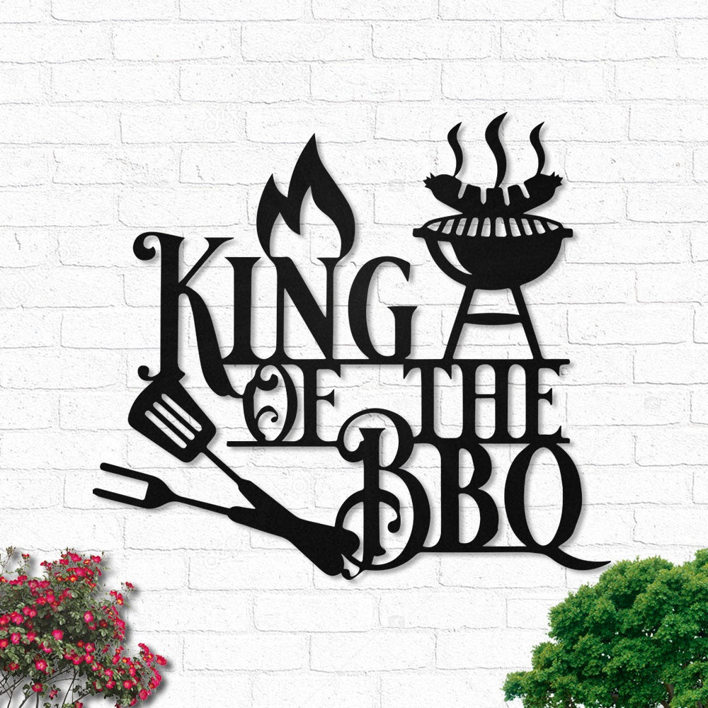 BBQ King Of The BBQ - Led Light Metal - Owls Matrix LTD