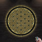 12"x12" The Flower Of Life - Led Light Metal - Owls Matrix LTD