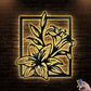 12"x12" Lily Flowers Lilly So Beautiful - Led Light Metal - Owls Matrix LTD
