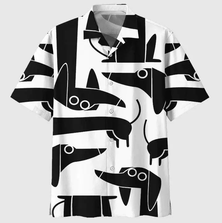 Hawaiian Shirt / Adults / S Dachshund Funny Hawaiian Shirt