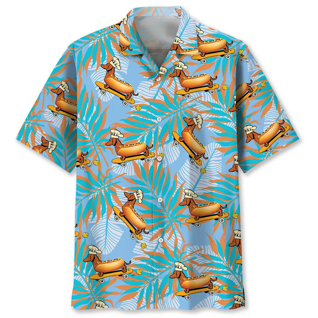 Hawaiian Shirt / Adults / S Dachshund Funny Hawaiian Shirt
