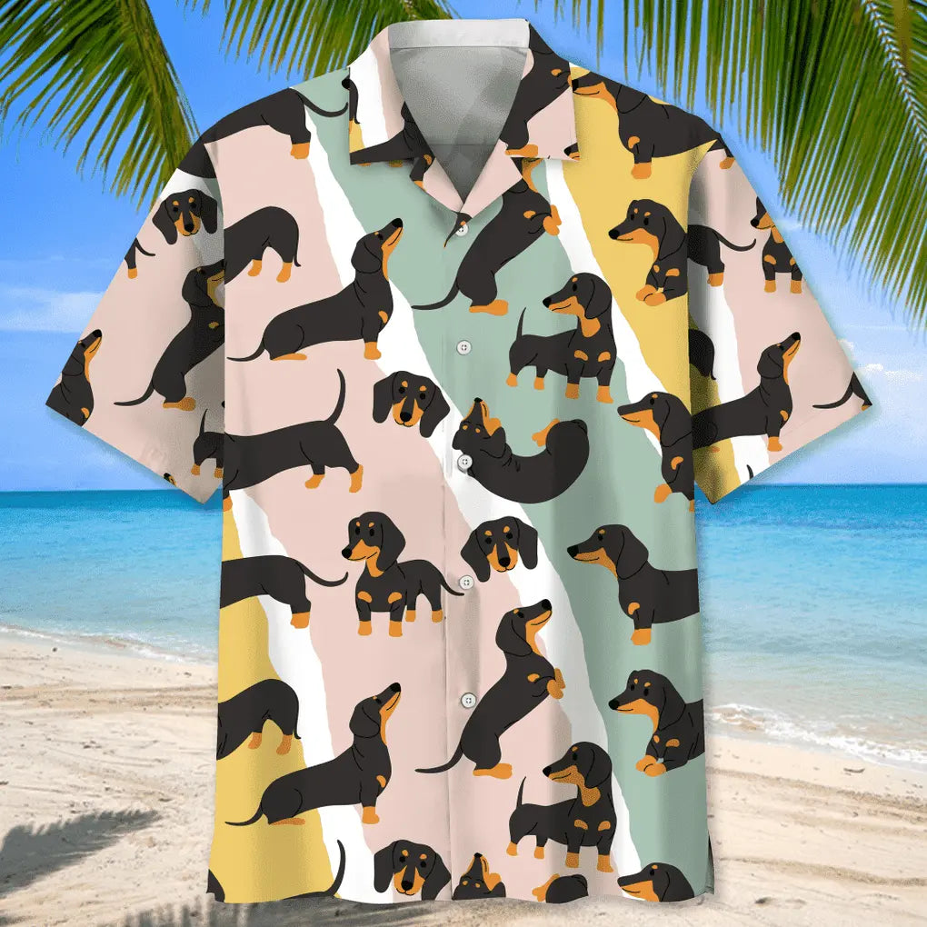 Dachshund Hawaii Funny Hawaiian Shirt