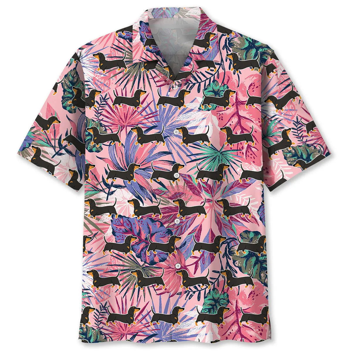 Hawaiian Shirt / Adults / S Dachshund Tropical Hawaiian Shirt