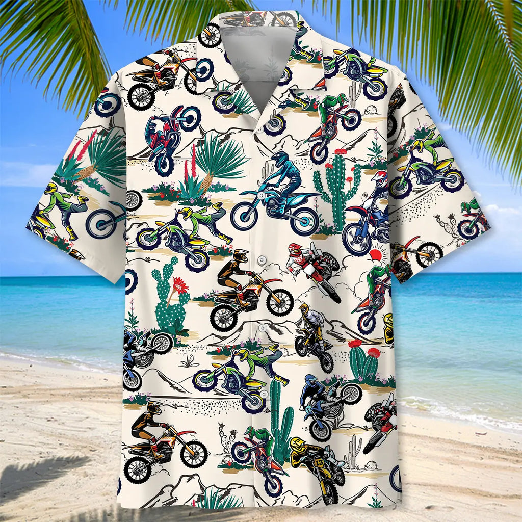 Desert Dirt Bike Racing Hawaiian Shirt