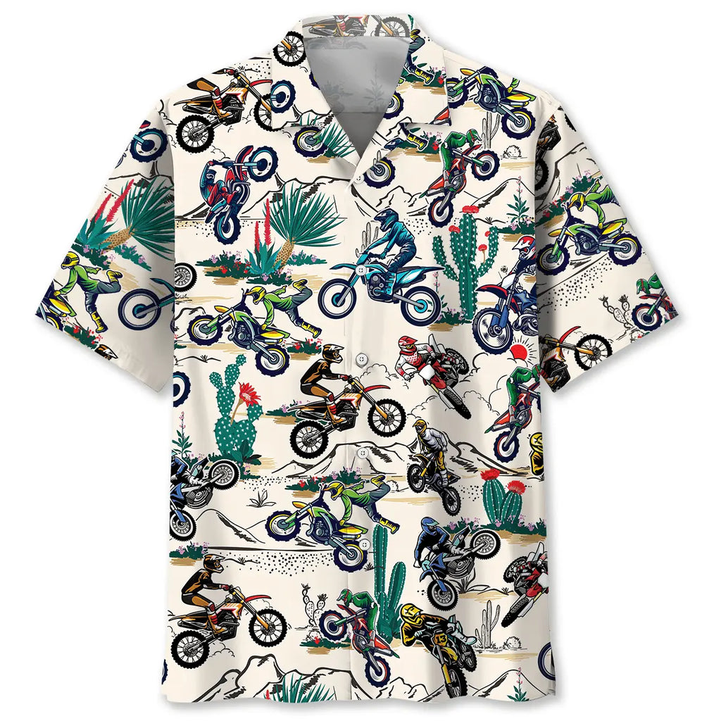 Hawaiian Shirt / Adults / S Desert Dirt Bike Racing Hawaiian Shirt