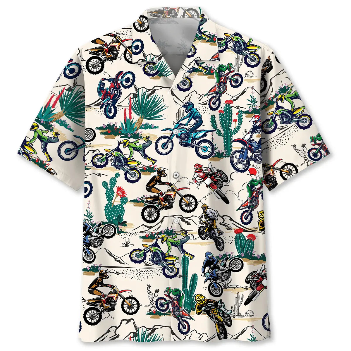 Hawaiian Shirt / Adults / S Desert Dirt Bike Racing Hawaiian Shirt