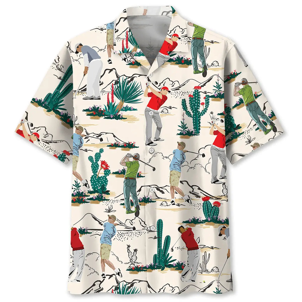 Hawaiian Shirt / Adults / S Desert Golf Hawaiian Shirt
