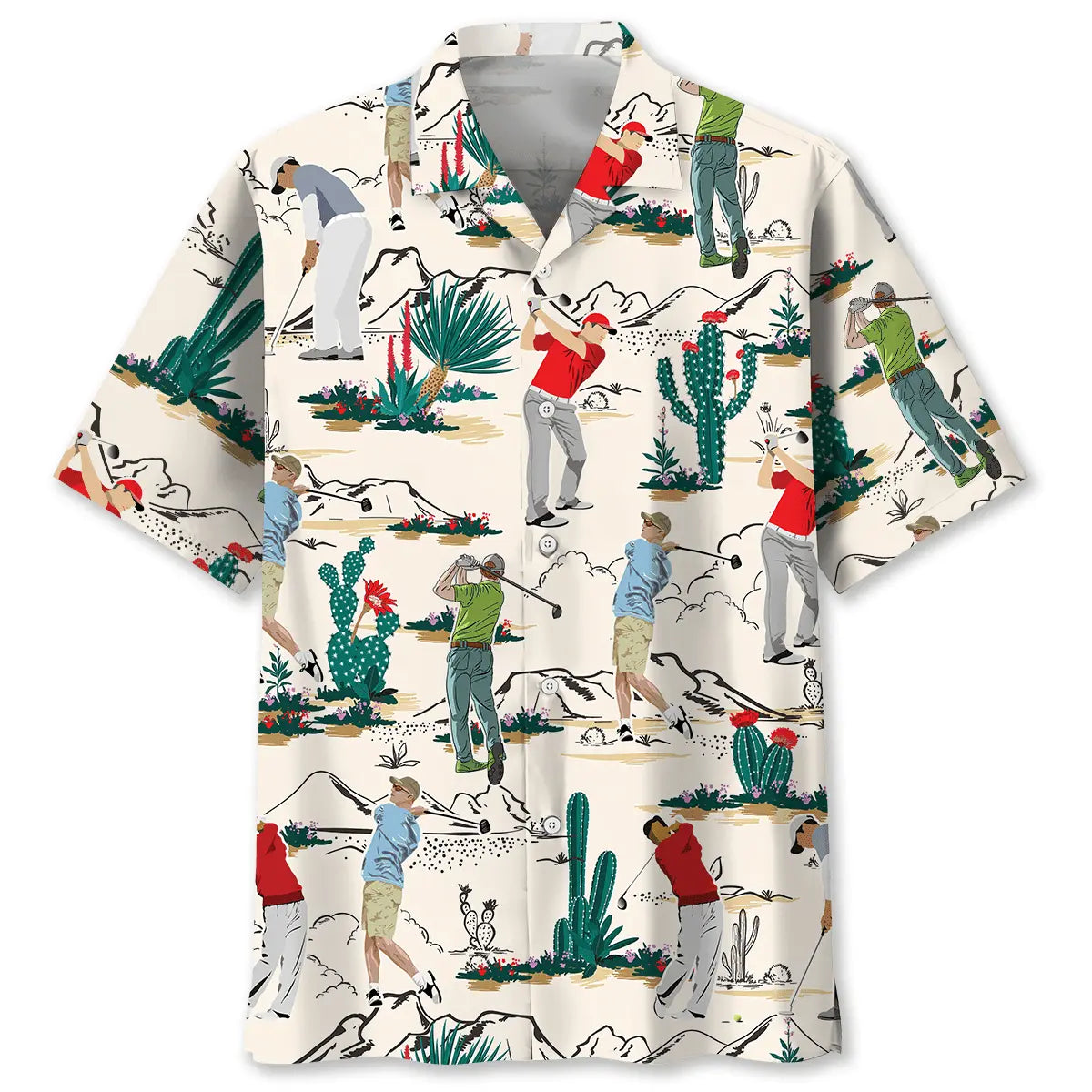 Hawaiian Shirt / Adults / S Desert Golf Hawaiian Shirt