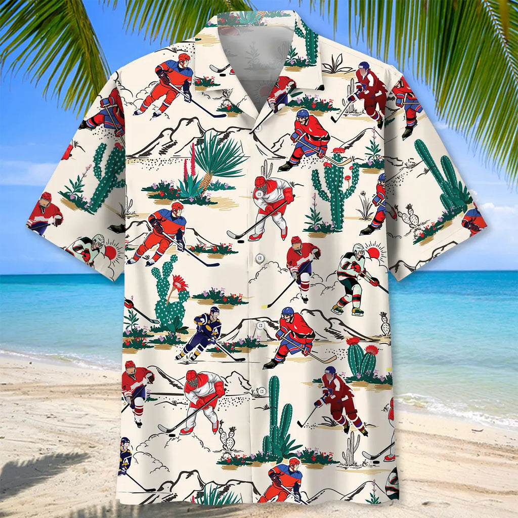 Desert Hockey Hawaiian Shirt