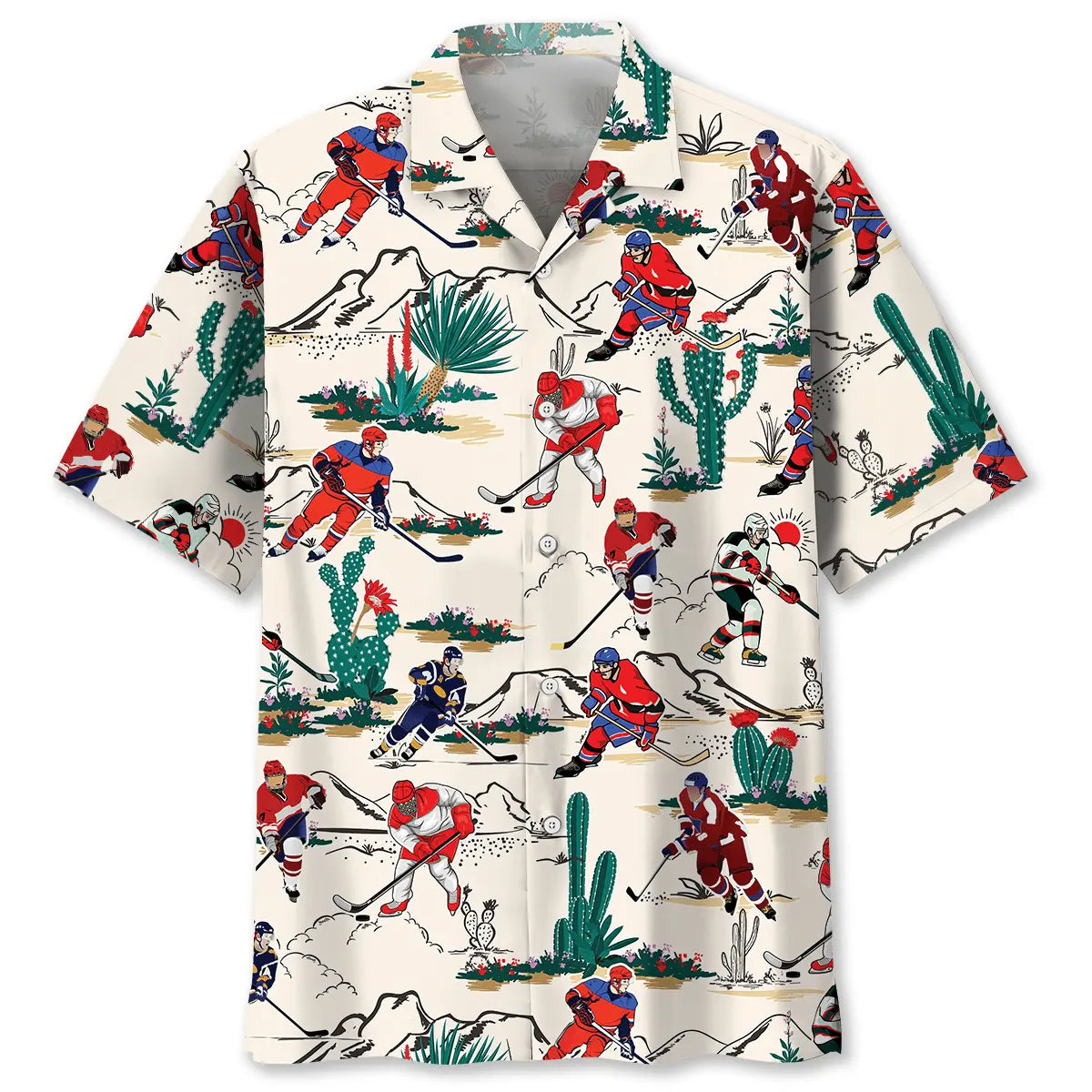 Hawaiian Shirt / Adults / S Desert Hockey Hawaiian Shirt