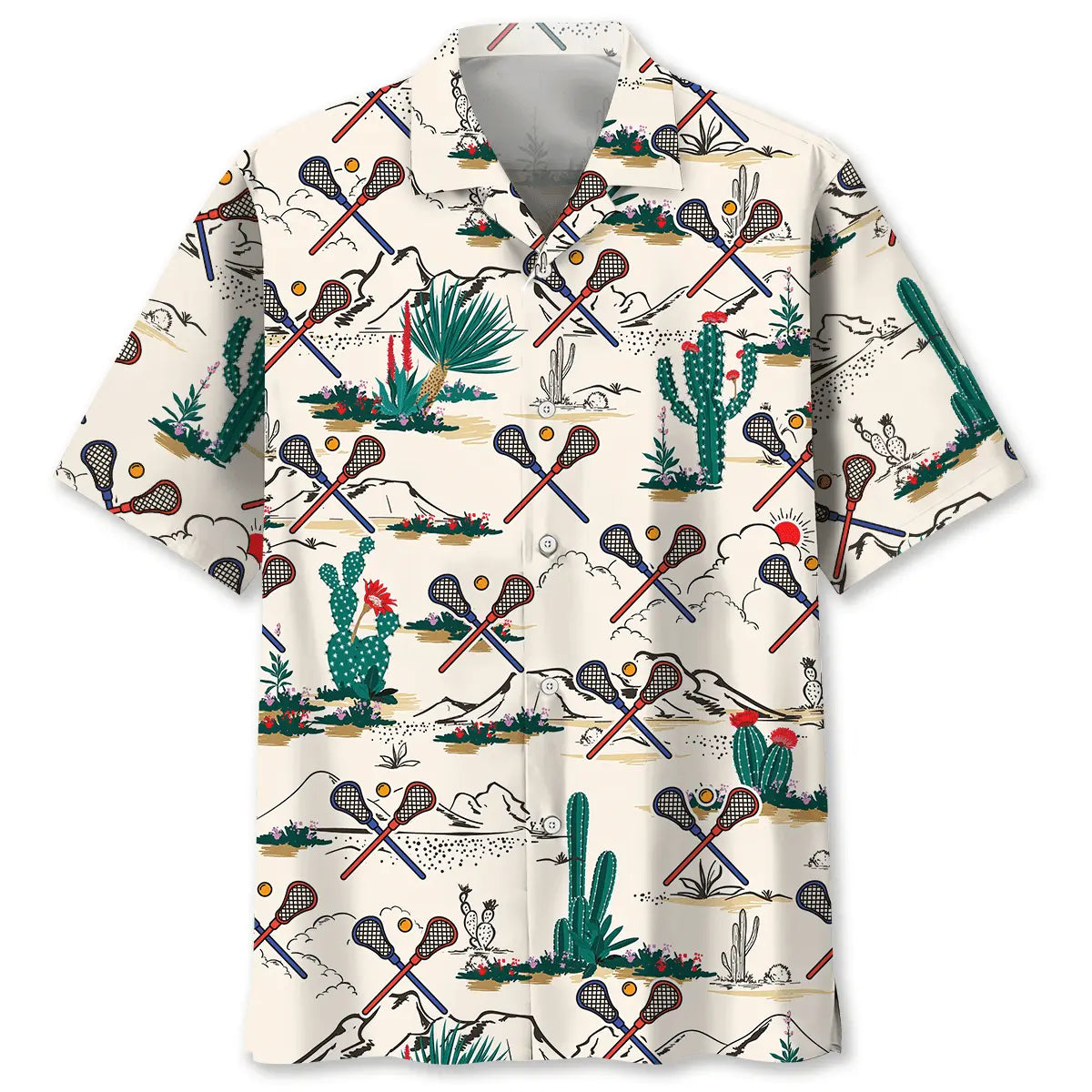 Hawaiian Shirt / Adults / S Desert Lacrosse Hawaiian Shirt