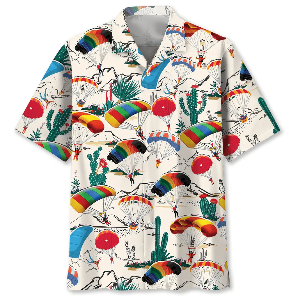 Hawaiian Shirt / Adults / S Desert Sky Diving Hawaiian Shirt