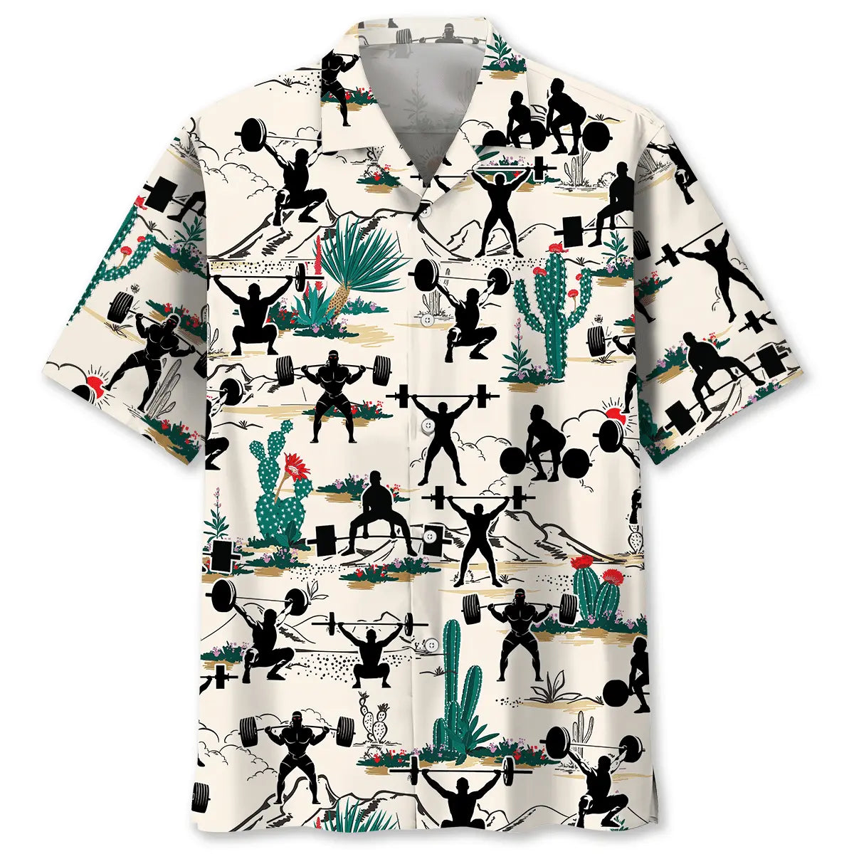 Hawaiian Shirt / Adults / S Desert Weight Lifting Hawaiian Shirt