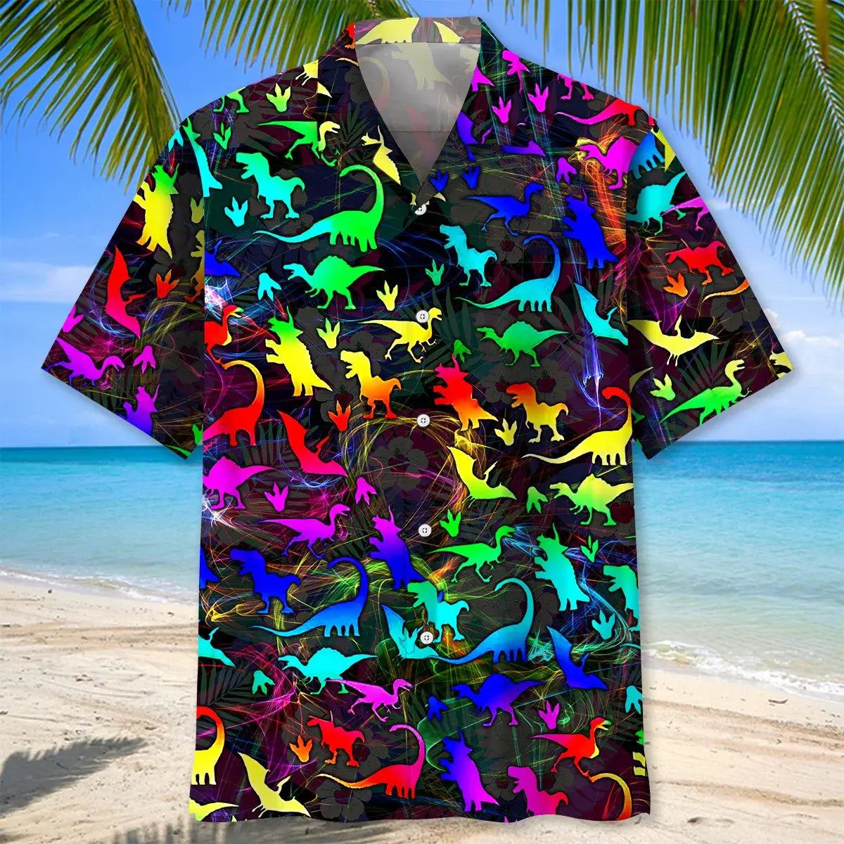 Dinosaur Color Hawaiian Shirt