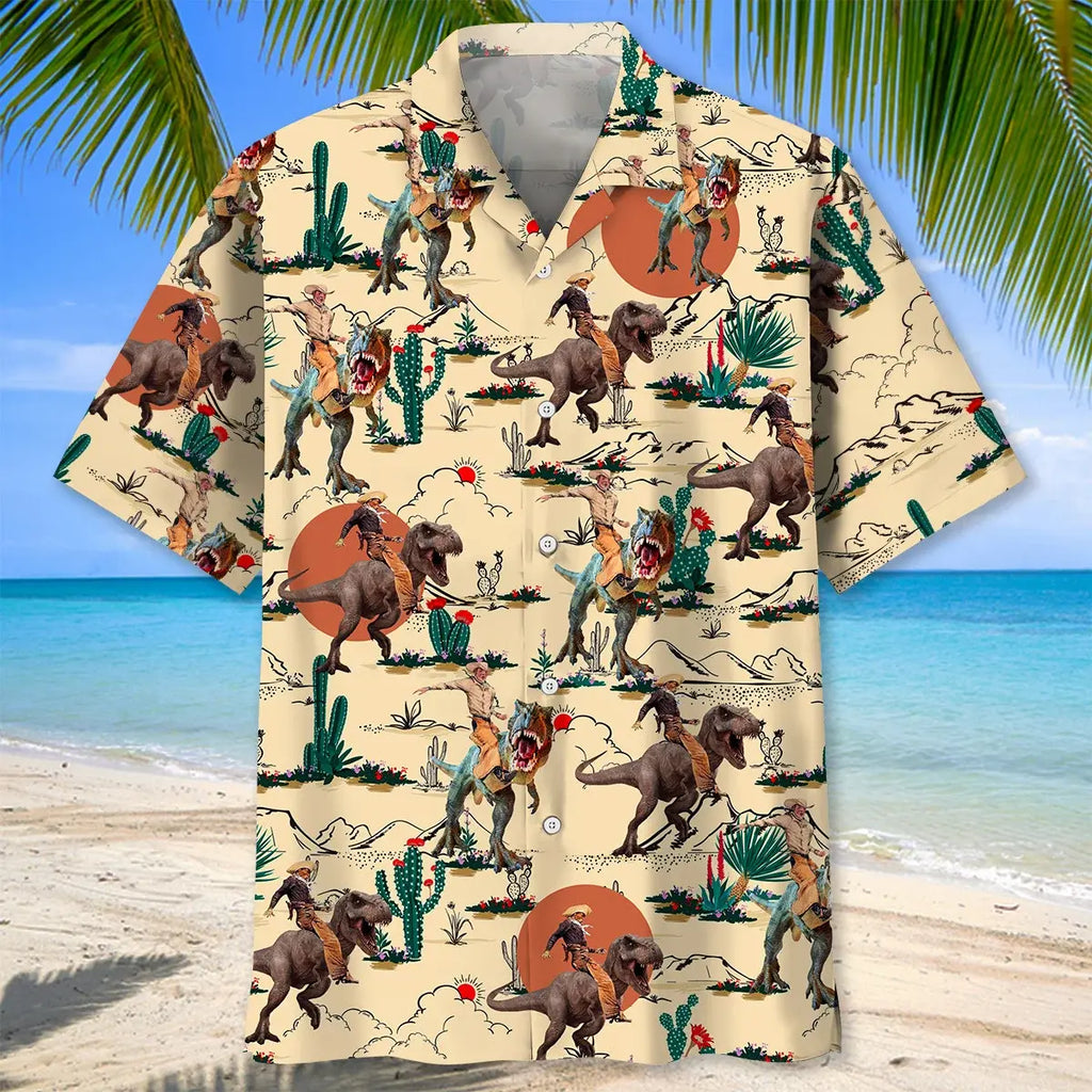 Dinosaur Desert Hawaiian Shirt