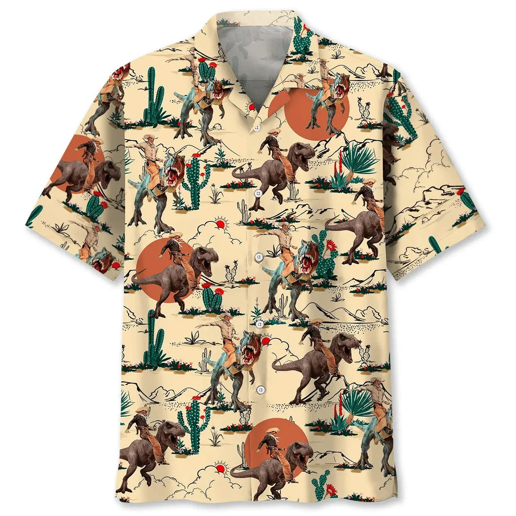 Hawaiian Shirt / Adults / S Dinosaur Desert Hawaiian Shirt