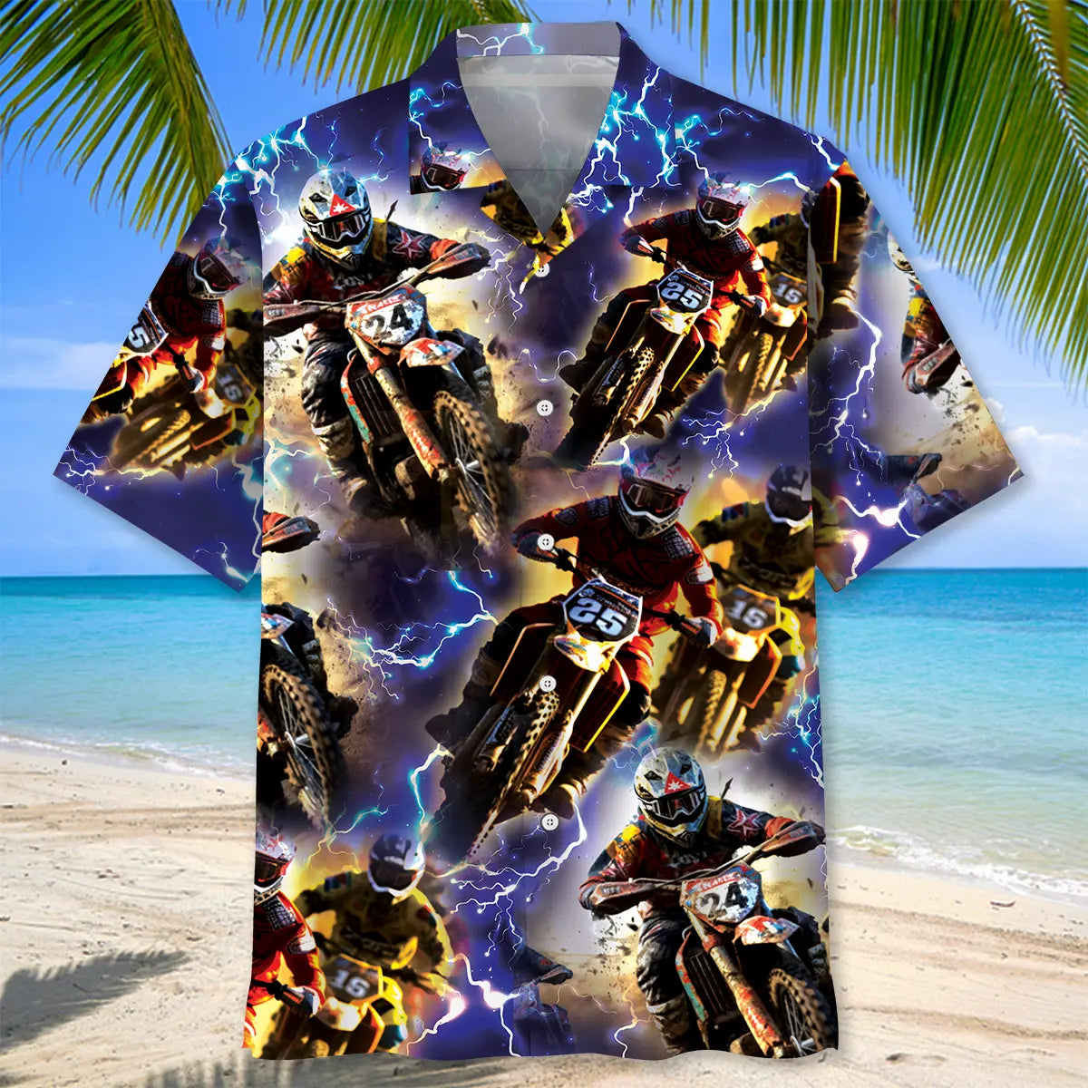 Dirt Bike Racing Hawaiian Shirt Men
