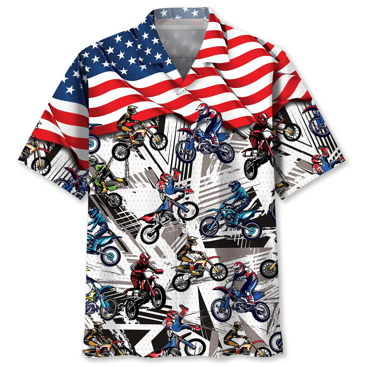 Hawaiian Shirt / Adults / S Dirt Bike Racing Hawaiian Shirt