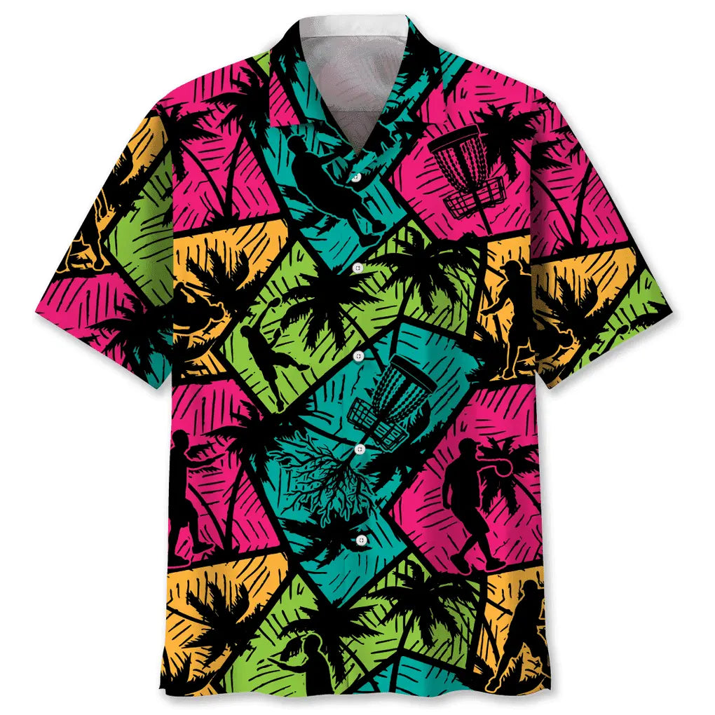 Hawaiian Shirt / Adults / S Disc Golf Beach Hawaiian Shirt