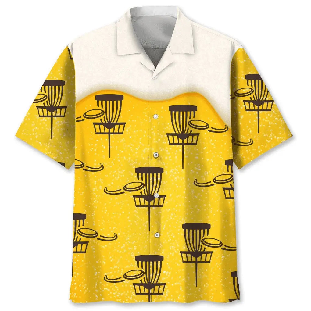 Hawaiian Shirt / Adults / S Disc Golf Beer Hawaiian Shirt