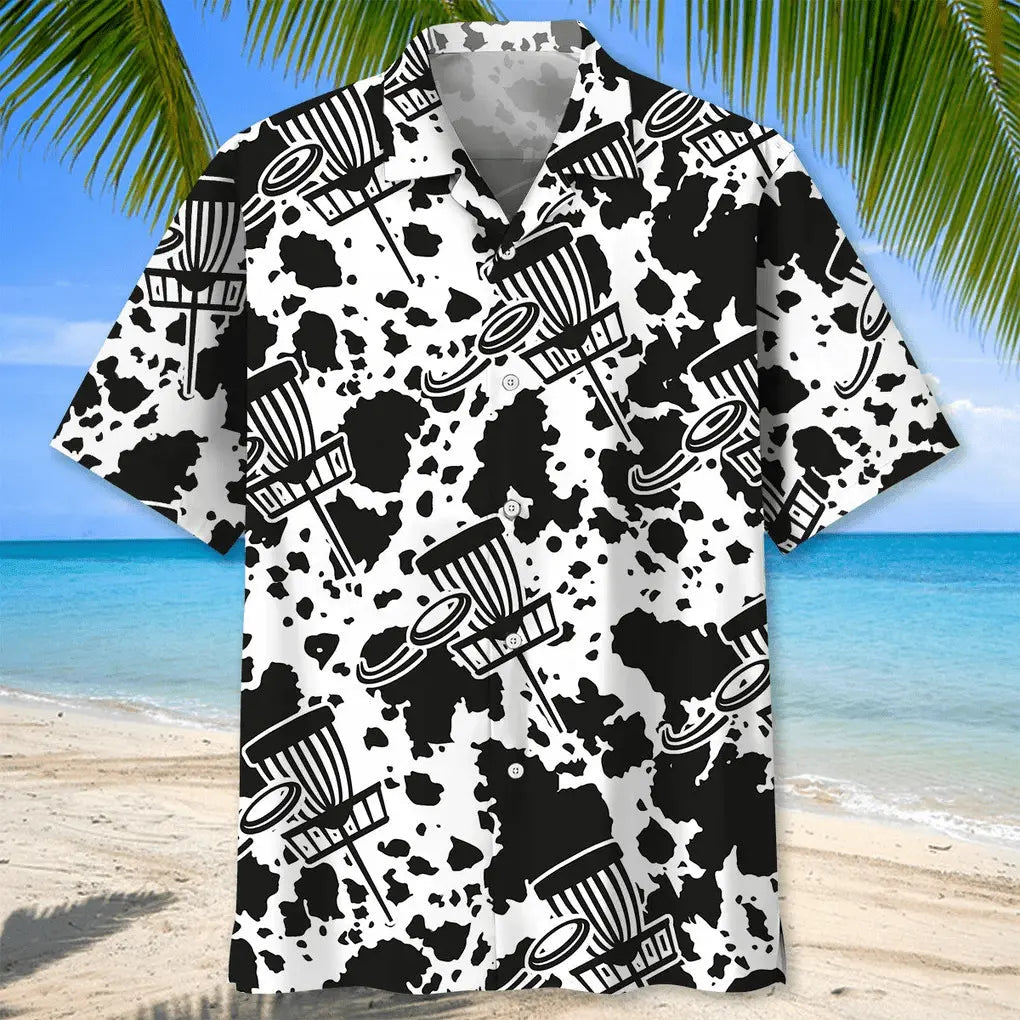 Disc Golf Black Hawaiian Shirt