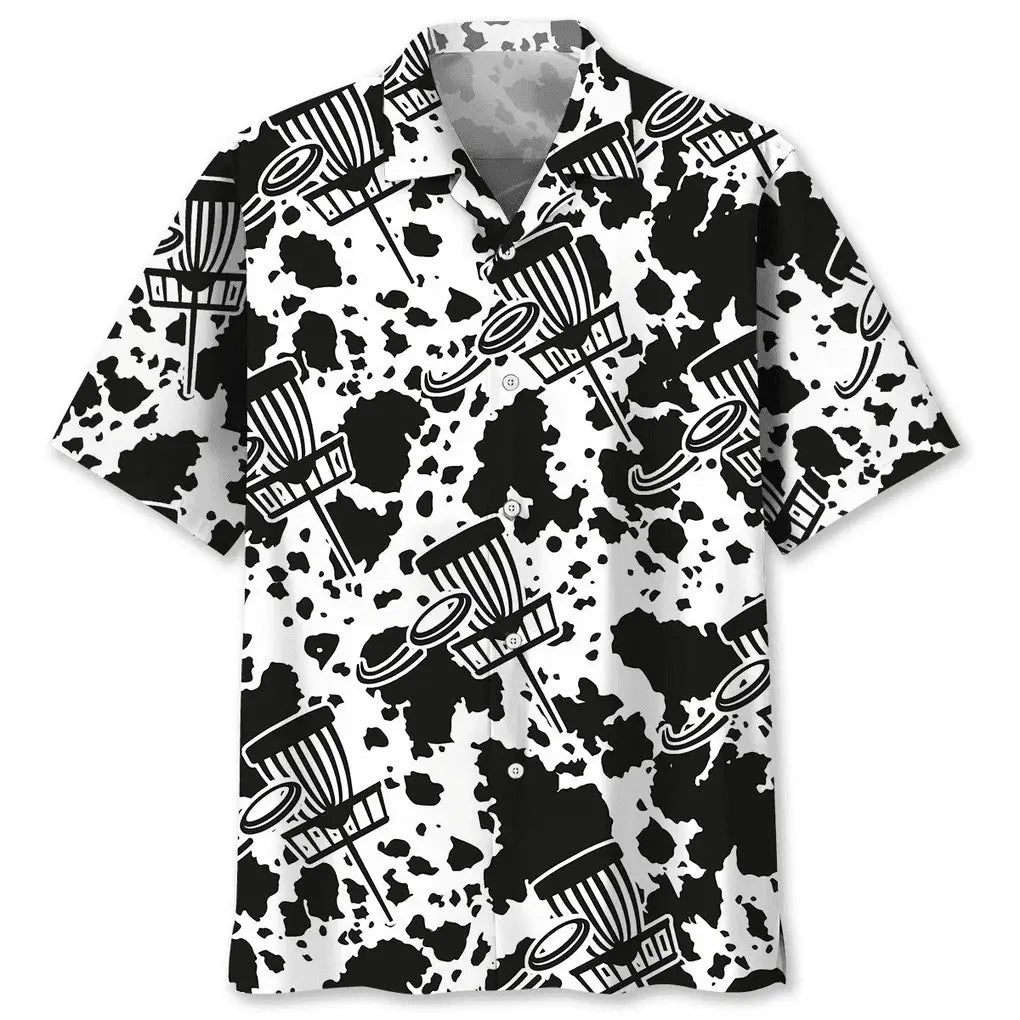 Hawaiian Shirt / Adults / S Disc Golf Black Hawaiian Shirt