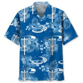 Hawaiian Shirt / Adults / S Disc Golf Blue Hawaiian Shirt